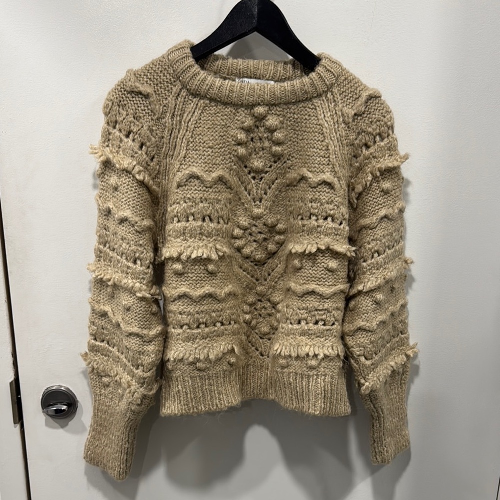 Zara Beige Textured Knit Sweater - Picture 6 of 13